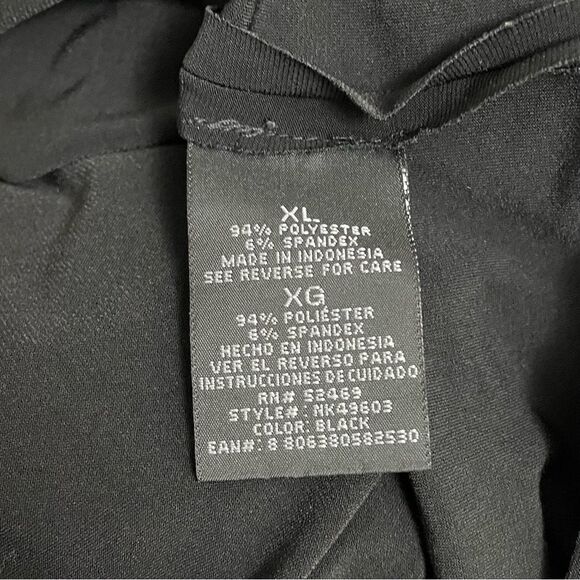 Norma Kamali Dress Size XL Scoop Neck Empire Waist Black Stretch Jersey Knit - Picture 9 of 11